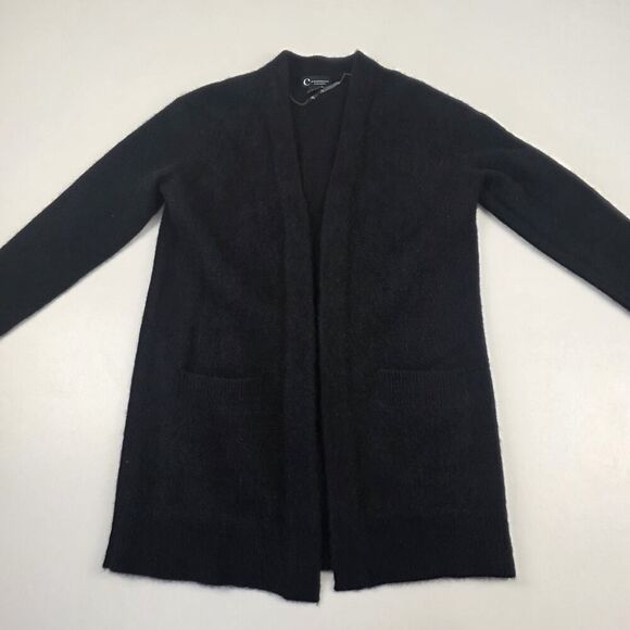 C by Bloomingdale’s 100% Cashmere Open Front Long Cardigan Sweater Duster Medium - Picture 2 of 9